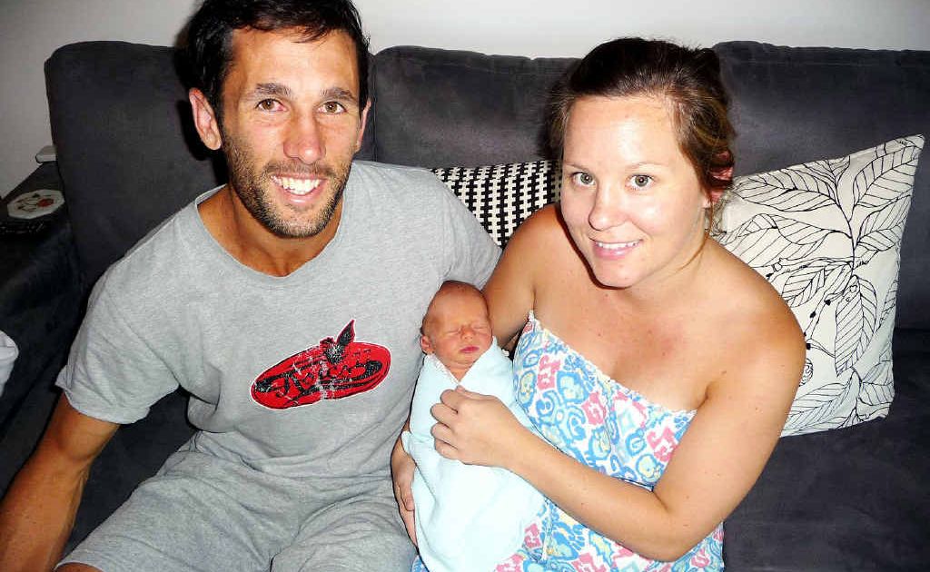 Rockhampton and Australian hockey star Mark Knowles with wife Kelly and their baby boy, Flynn. Rockhampton and Australian hockey star Mark Knowles with wife Kelly and their baby boy, Flynn.
